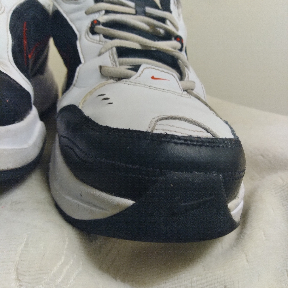 Mens Nike Air Monarch IV 415445-101 Black and White Sneakers Size 14 - Picture 7 of 16